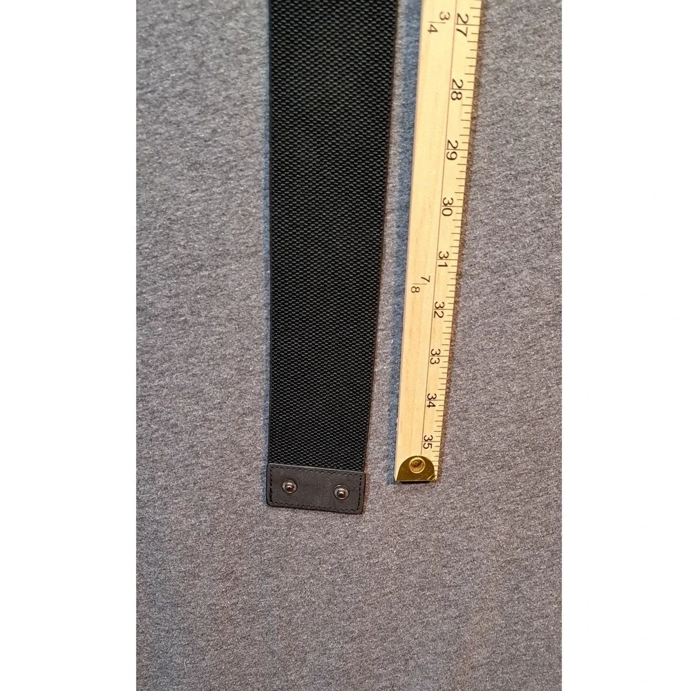 Sparkly‎ Rhinestone Elastic Belt Women Black Accent Fashion Accessory 1980's